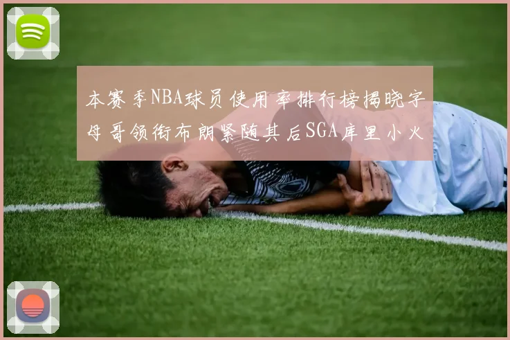 本赛季NBA球员使用率排行榜揭晓字母哥领衔布朗紧随其后SGA库里小火车紧追不舍